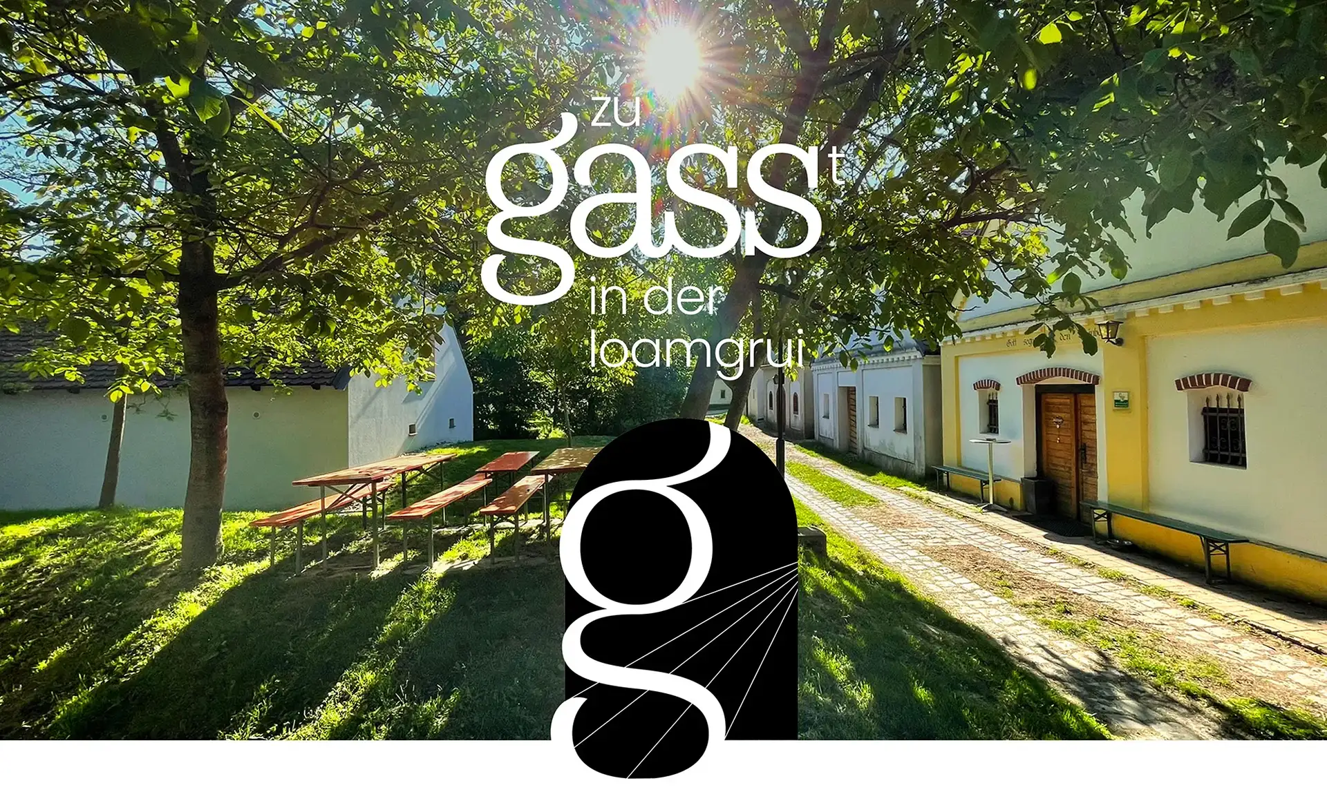 Bild mit dem Slogan "zu gasst in der Loamgrui"